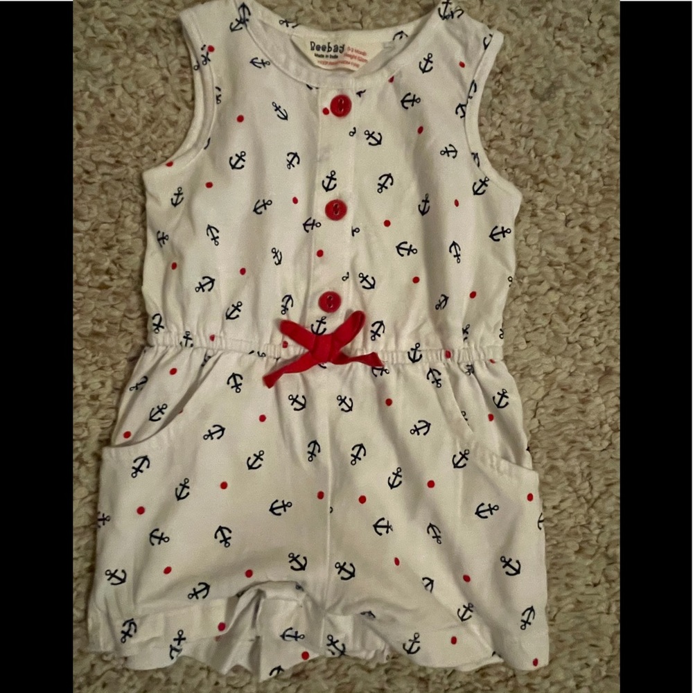 Beebay White  Romper with Anchors size 0-3 month